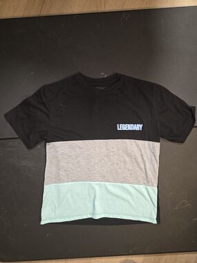 Colorblock Boy’s T-Shirt - Black, Gray & Light Blue
